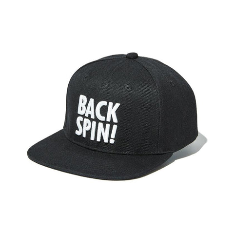 【BACK SPIN!】FLAT BRIM CAP（BSBA02W901）BLACK, One-size