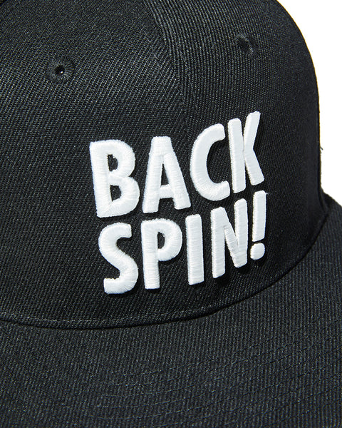 【BACK SPIN!】FLAT BRIM CAP（BSBA02W901）BLACK, One-size