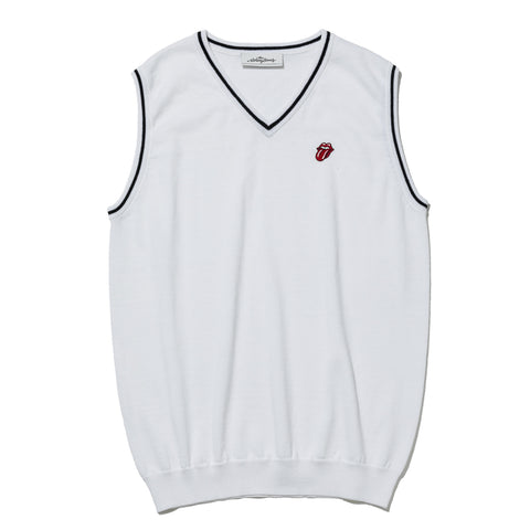 【３０％OFF】【RollingStones】The Rolling Stones Logo Knit Vest（RSBA02W717）