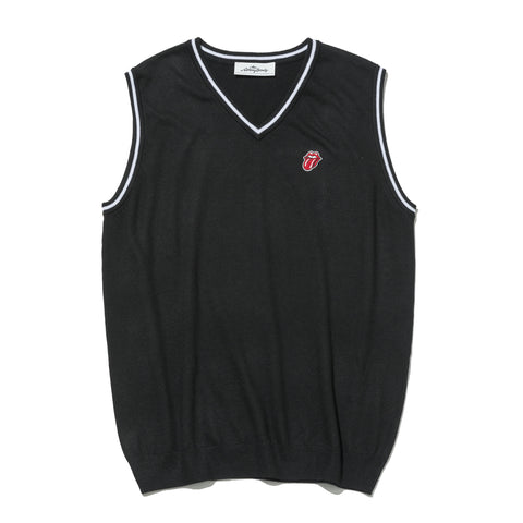 【３０％OFF】【RollingStones】The Rolling Stones Logo Knit Vest（RSBA02W717）