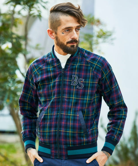 BACK SPIN! Plaid Reversible Blouson チェック柄リバーシブルブルゾン【BSBB02W704】