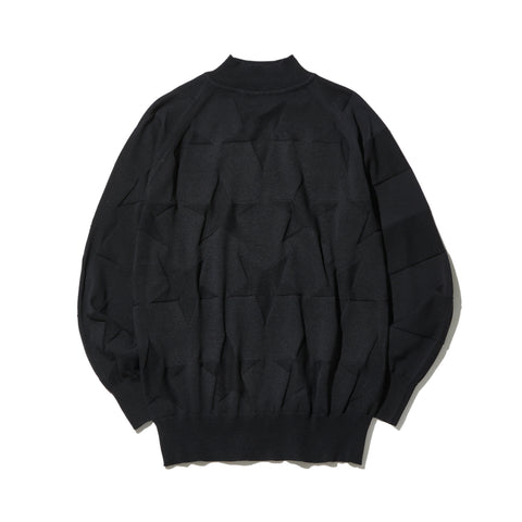 【BACK SPIN!】STAR AND BORDER LONG SLEEVED KNIT SWEATER（BSBA02W713）