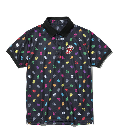 【３０％OFF】【RollingStones】RS LICKS Pattern POLO SHIRT（RSBA02W704）