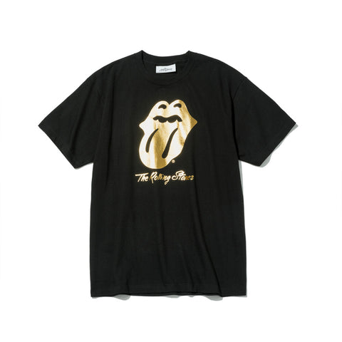 【３０％OFF】【The Rolling Stones】ローリングストーンズ ゴールド ロゴTシャツ