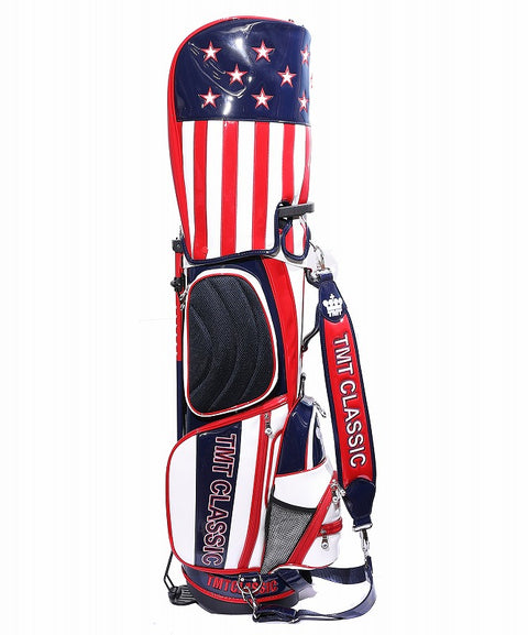 【ワケアリ】【TMT CLASSIC】U.S.FLAG エナメルレザー スタンドタイプキャディバッグ