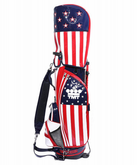 【ワケアリ】【TMT CLASSIC】U.S.FLAG エナメルレザー スタンドタイプキャディバッグ