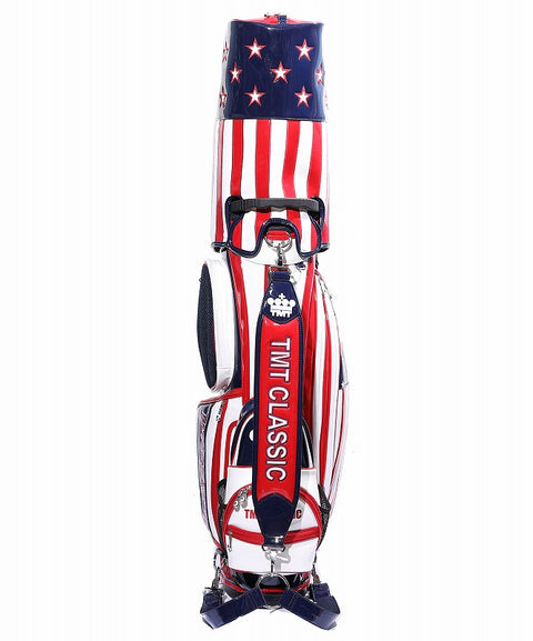 【ワケアリ】【TMT CLASSIC】U.S.FLAG エナメルレザー スタンドタイプキャディバッグ